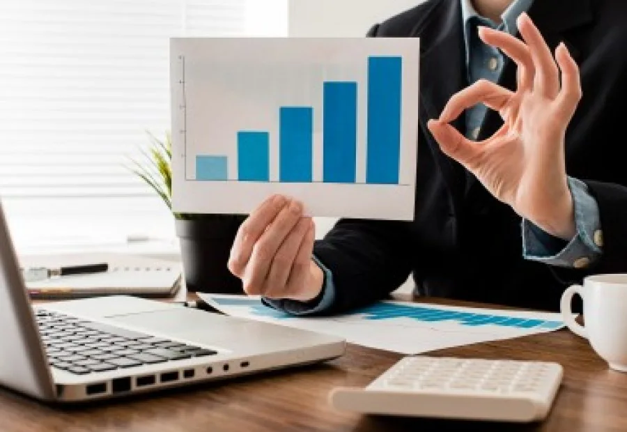 Business KPI scorecard and measurable growth visual